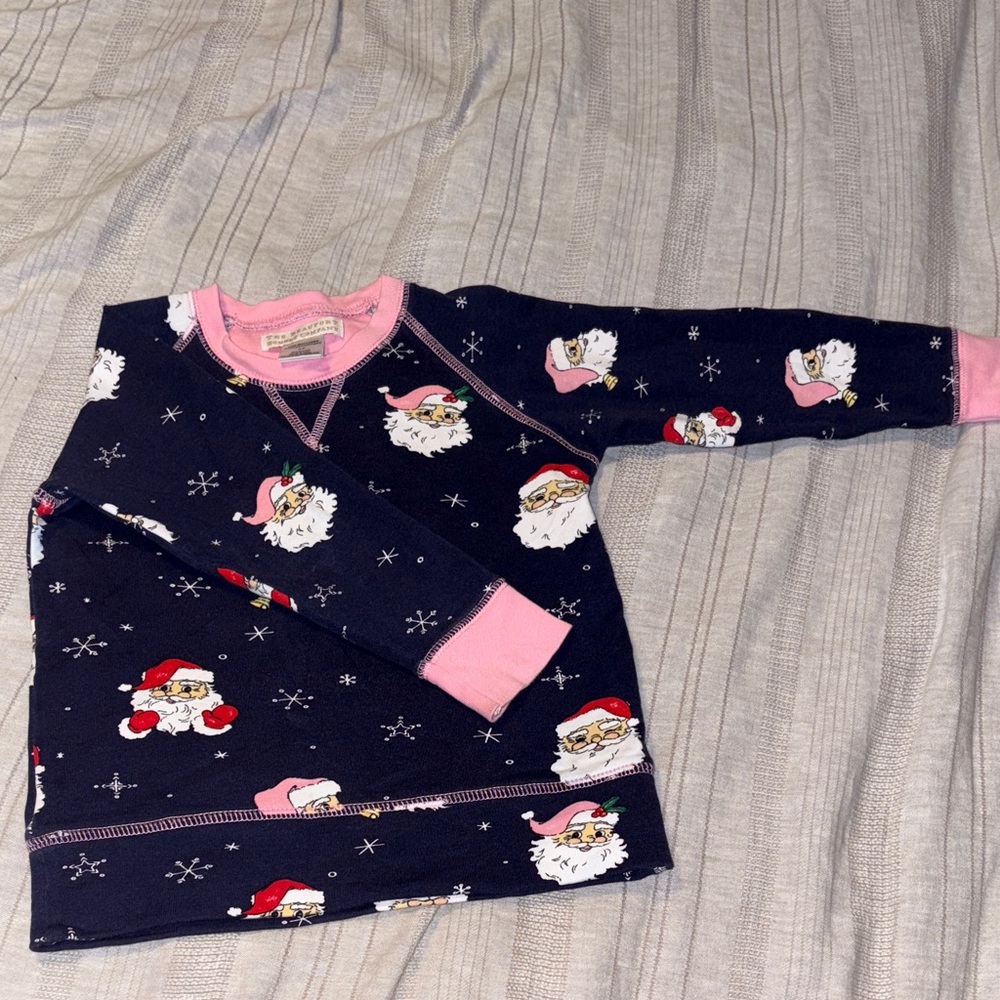The Beaufort Bonnet Company Cassidy Comfy Crewneck Santa - size 3T
